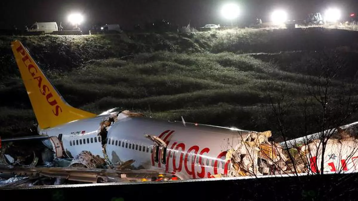 pegasus airlines flight skids off runway in istanbul 3 dead 179 hurt the hindu businessline