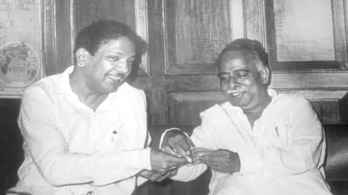 Image result for anna with karunanidhi