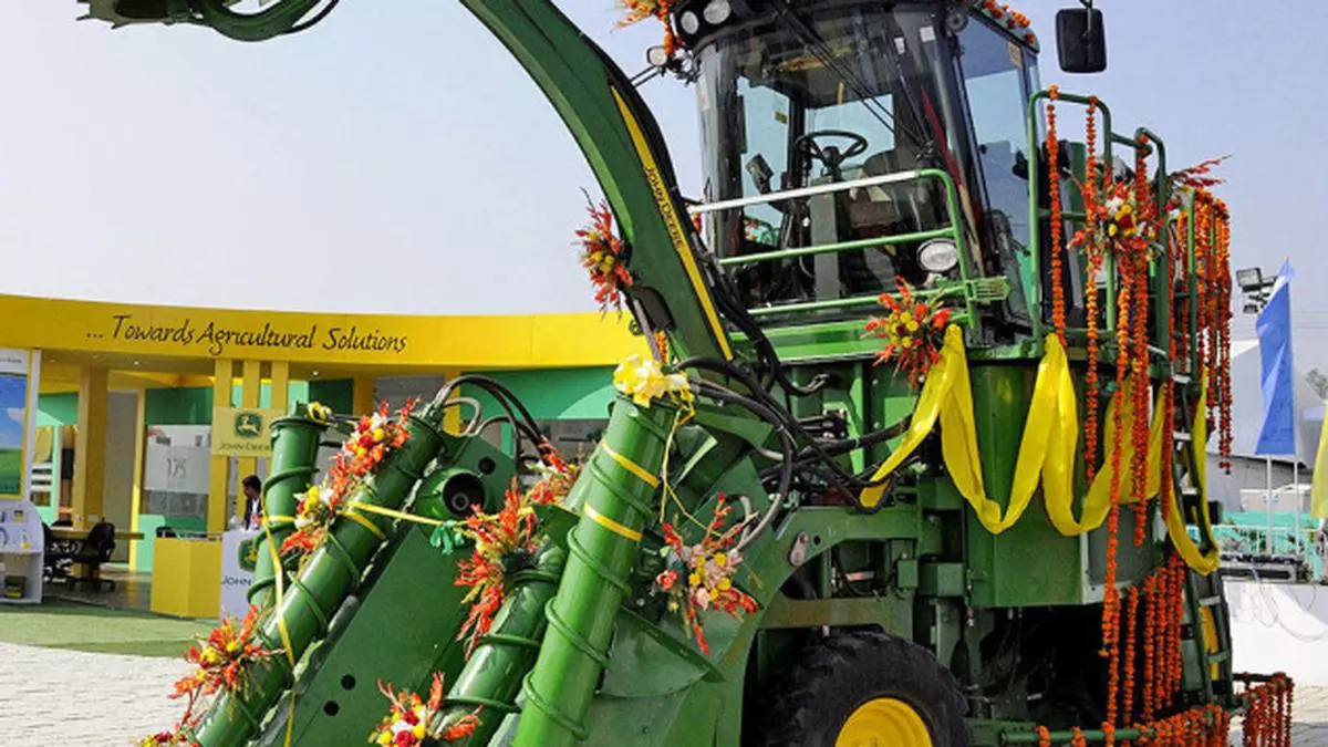 John Deere Launches Rs 1 4 Cr Cane Harvester The Hindu Businessline