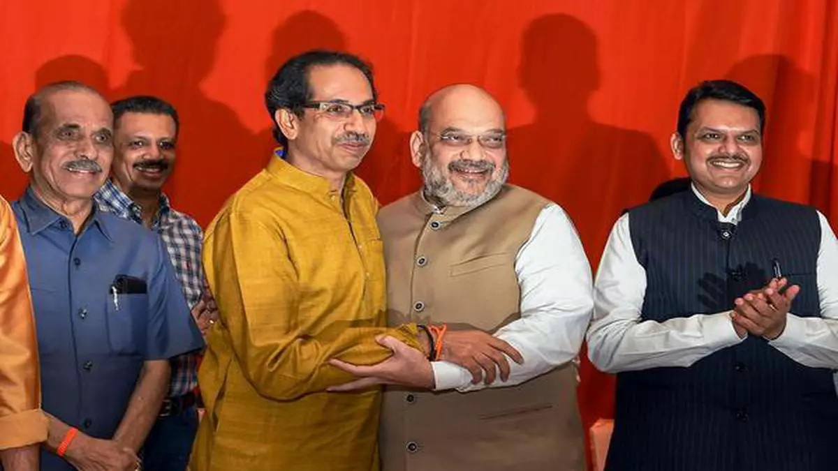Image result for Shiv Sena & BJP announced their alliance for the Maharashtra Assembly polls