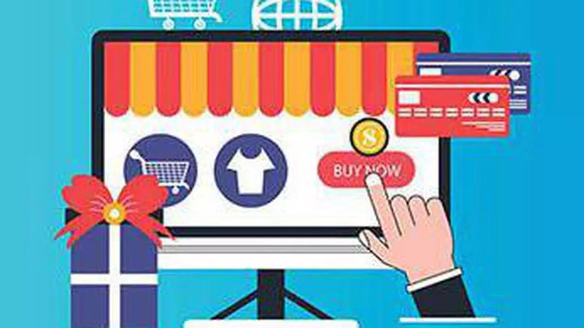 USA, India, E-commerce, Computer, Buying, Credit card, Online Shopping, Retail, Icon